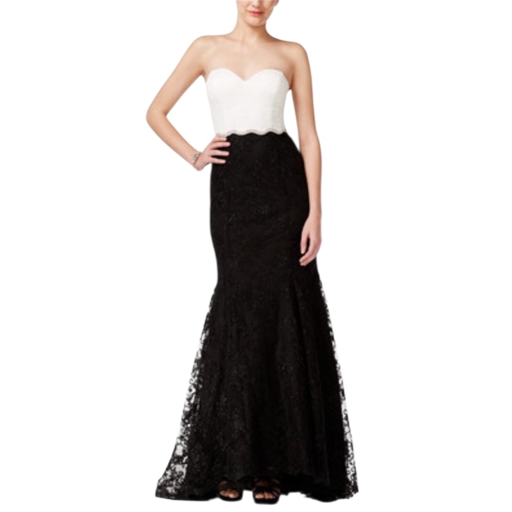City Studio White& Black Lace Dress Size 13